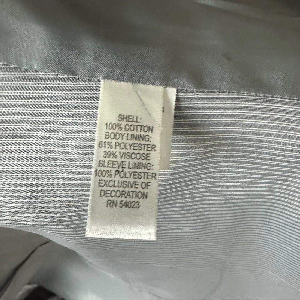 Banana Republic Mens Dark Grey‎ Herringbone Two Button Business Blazer Size 44R